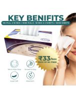 Premium Facial Tissue - Special Smoothness. Pathogen Protection(Combo 50 BOX,100x50=5000 Pulls|5000x2=10000 Sheets)-50 Box ₹33-₹1650