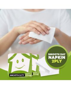 Smoothday Tissue Paper Napkins - 2ply 100 Sheet 50 pull Premium Quality