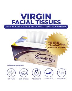 Premium Facial Tissue - Special Smoothness. Pathogen Protection(Combo 4 BOX,100x4=400 Pulls|400x2=800 Sheets)